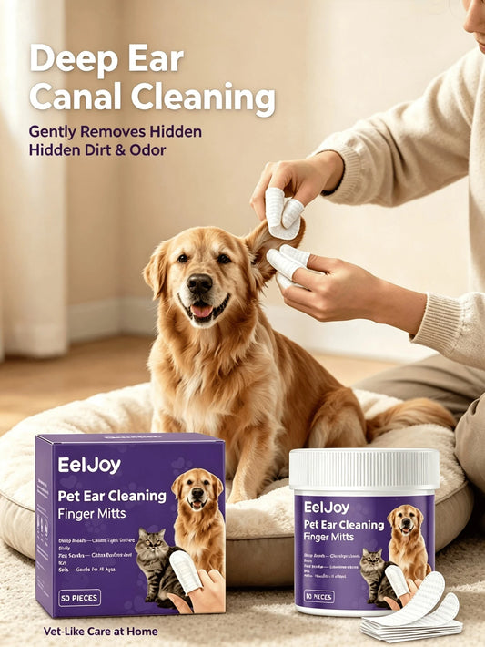 Pet Ear Cleaning Finger Wipes | Gentle Daily Ear Care
