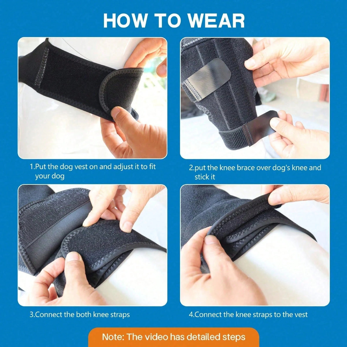 Adjustable Dog Knee Braces – Dual-Leg Support for Dogs