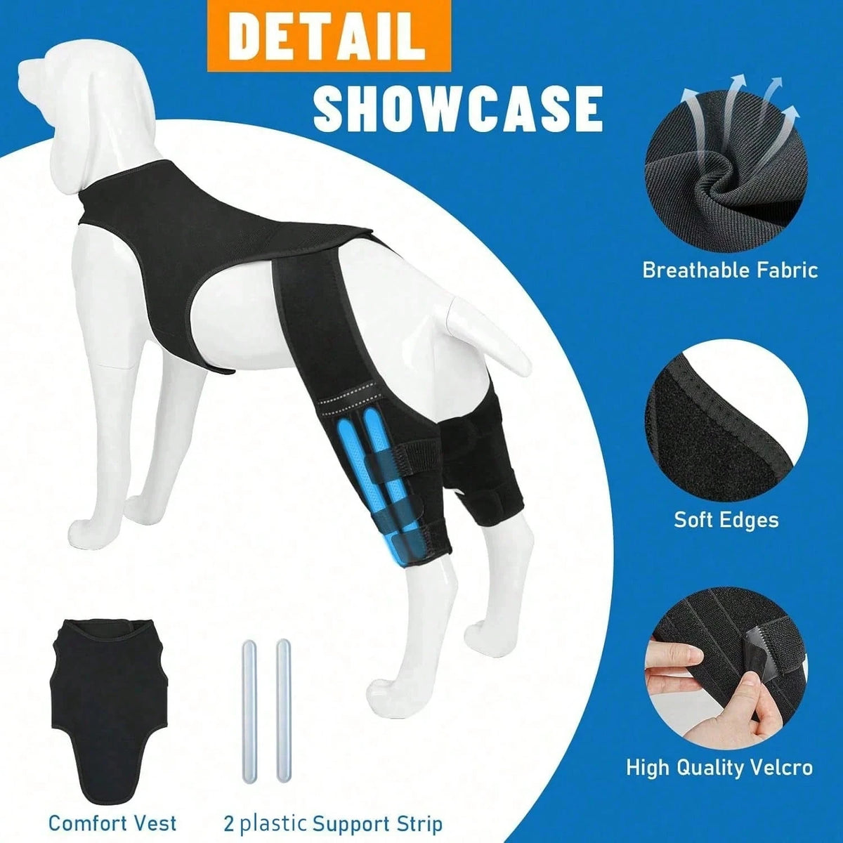 Adjustable Dog Knee Braces – Dual-Leg Support for Dogs