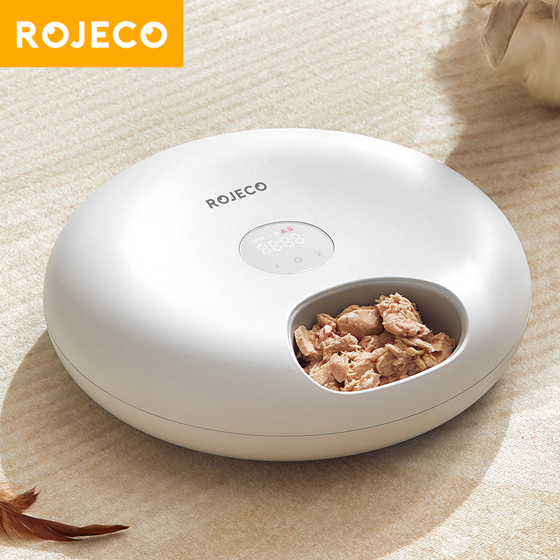 ROJECO 6-Meal Automatic Pet Feeder with Ice Packs for Cats & Dogs