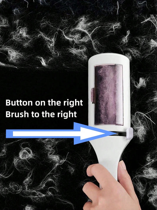 Portable Reusable Lint Roller & Pet Hair Remover Brush | Clothes, Furniture & Sofa Cleaner