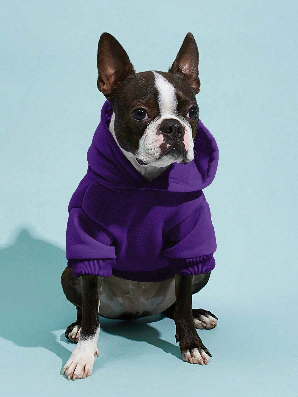 Purple Fleece Pet Hoodie – Warm Coat for Dogs & Cats