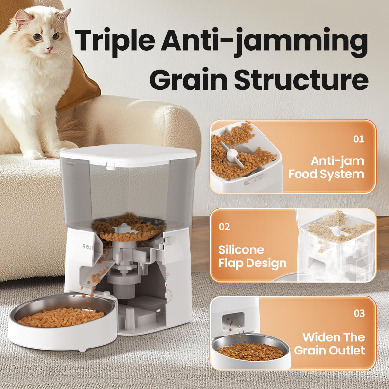 ROJECO 2L WiFi Automatic Pet Feeder | Smart Food Dispenser