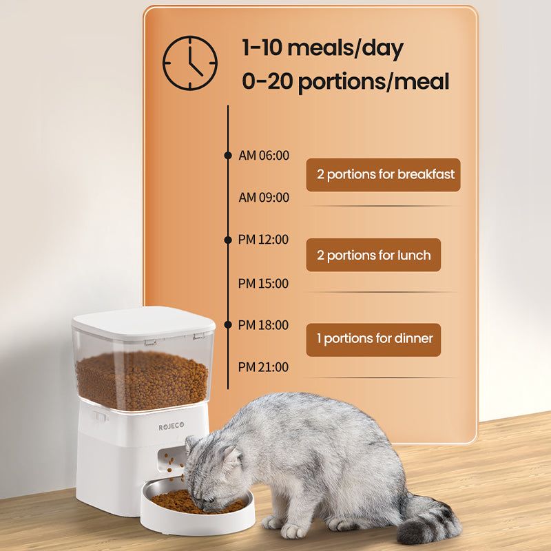 ROJECO 2L WiFi Automatic Pet Feeder | Smart Food Dispenser