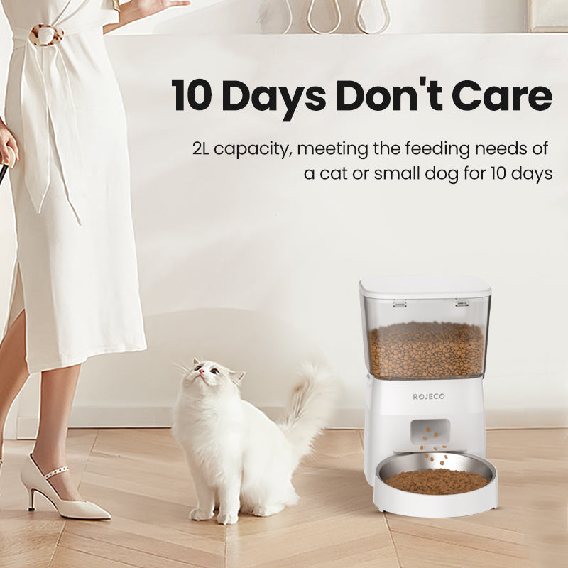 ROJECO 2L WiFi Automatic Pet Feeder | Smart Food Dispenser