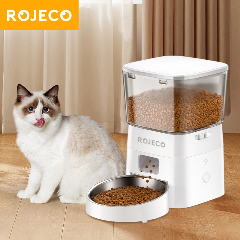 ROJECO 2L WiFi Automatic Pet Feeder | Smart Food Dispenser