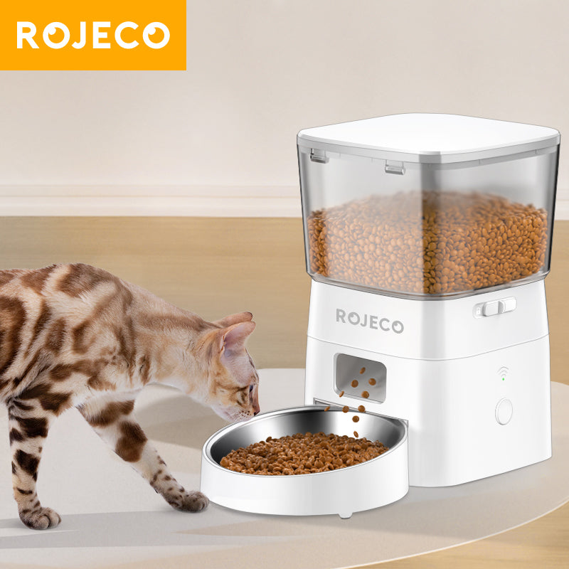 ROJECO 2L WiFi Automatic Pet Feeder | Smart Food Dispenser