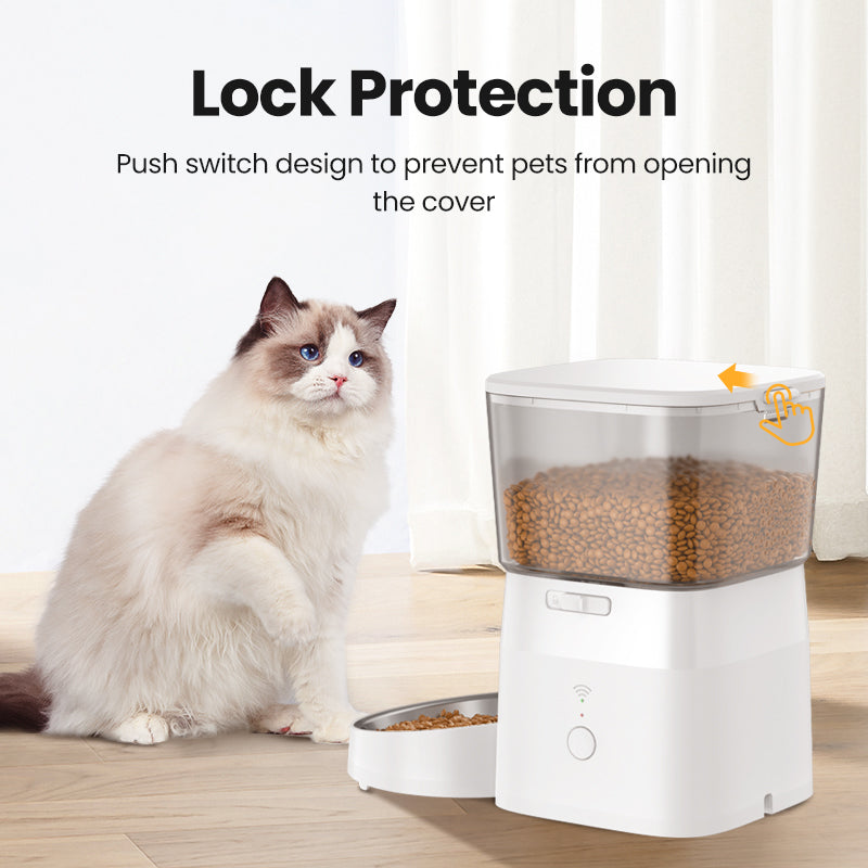 ROJECO 2L WiFi Automatic Pet Feeder | Smart Food Dispenser