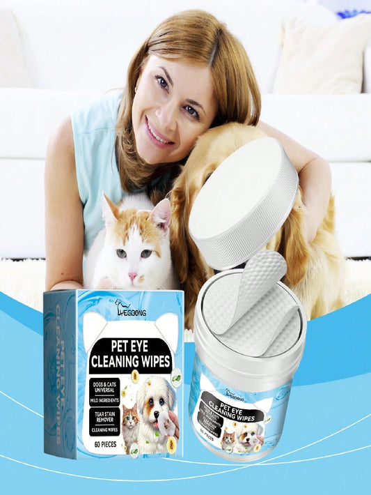 Pet Eye Cleaning Wipes for Cats & Dogs | Tear Stain Remover