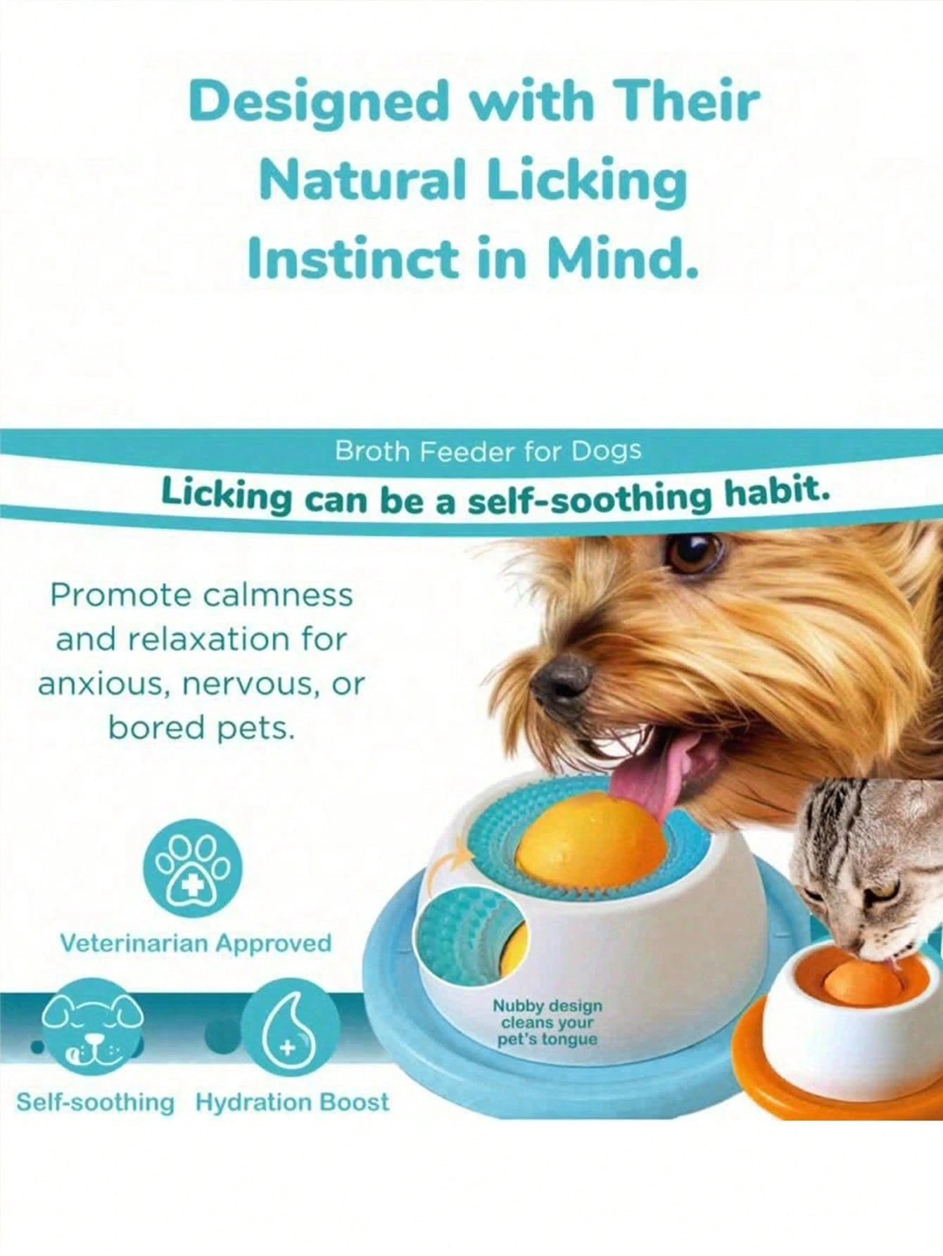 Interactive Slow Feeder Dog & Cat Bowl | Lick Mat for Healthy Eating