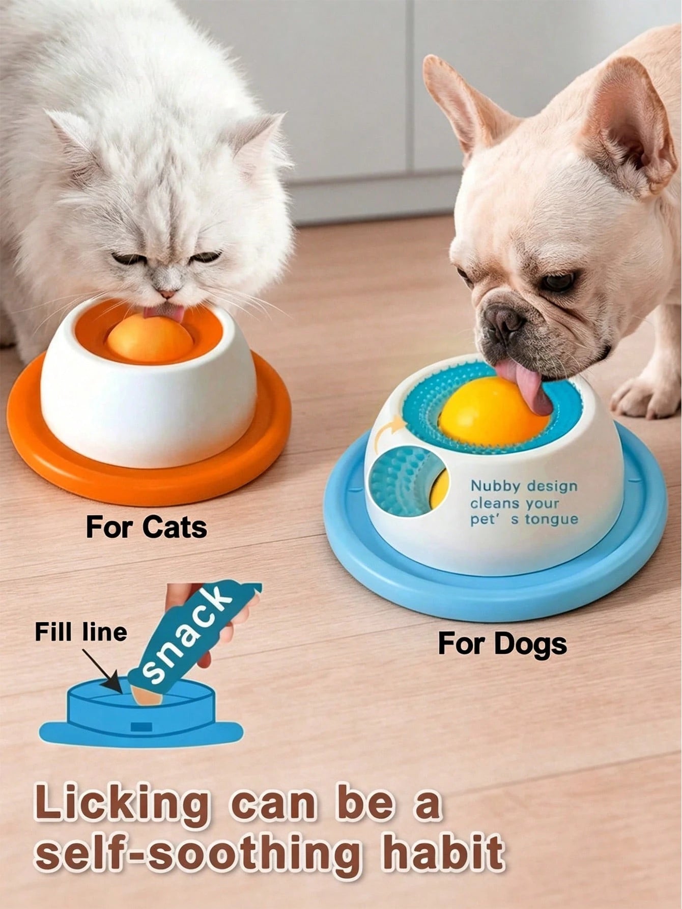 Interactive Slow Feeder Dog & Cat Bowl | Lick Mat for Healthy Eating