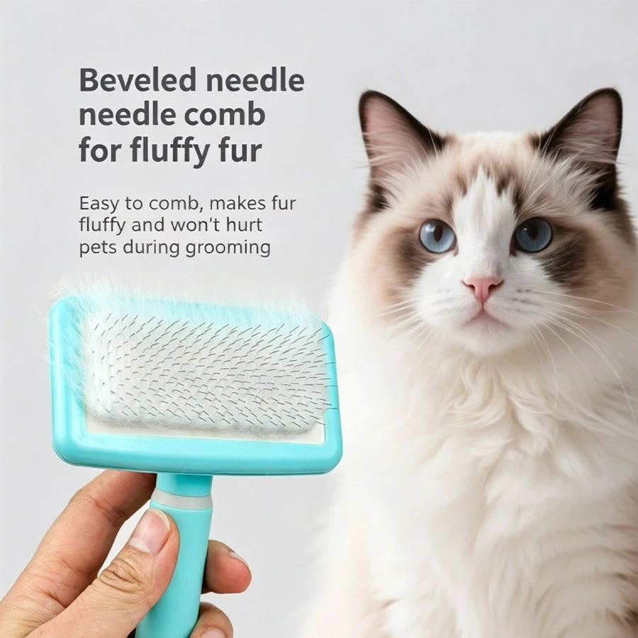 Pet Deshedding Brush for Cats & Dogs | Grooming & Loose Hair Remover