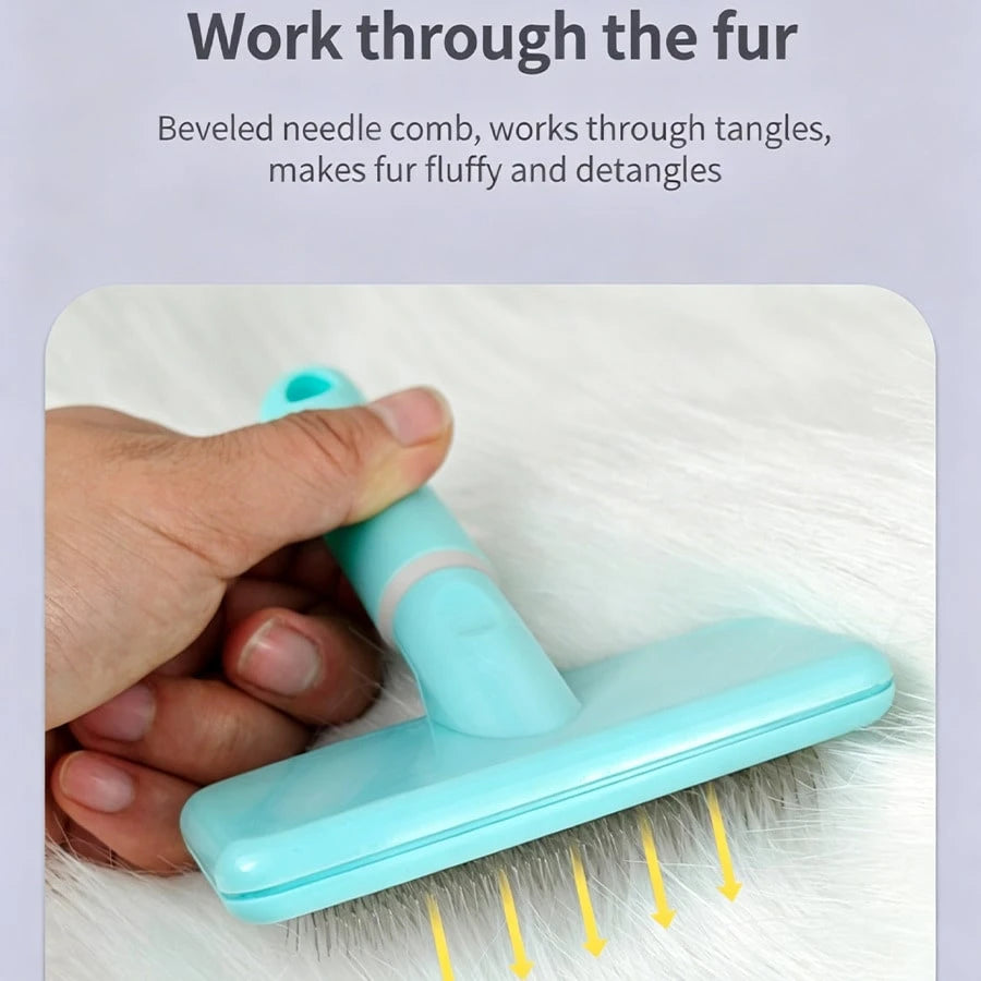 Pet Deshedding Brush for Cats & Dogs | Grooming & Loose Hair Remover