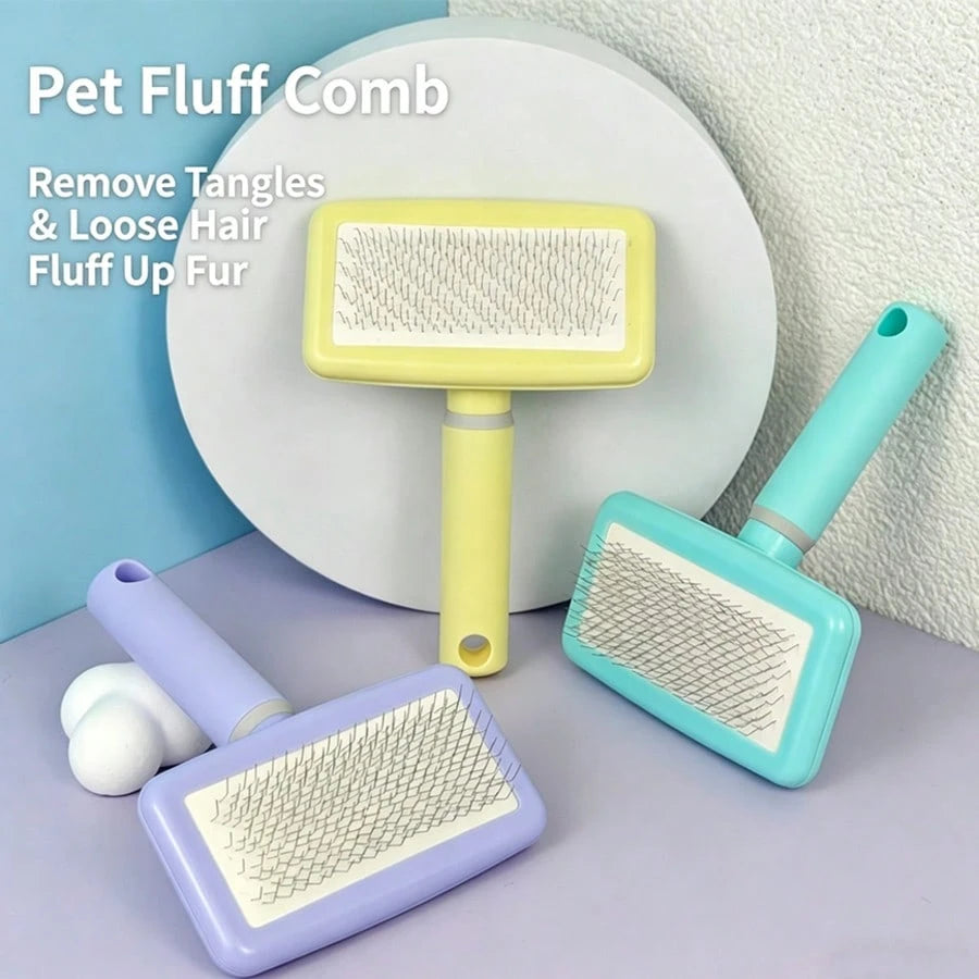 Pet Deshedding Brush for Cats & Dogs | Grooming & Loose Hair Remover