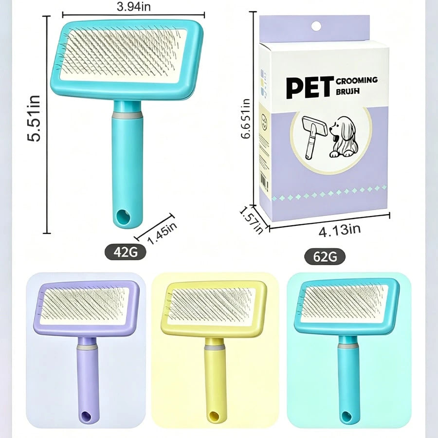 Pet Deshedding Brush for Cats & Dogs | Grooming & Loose Hair Remover