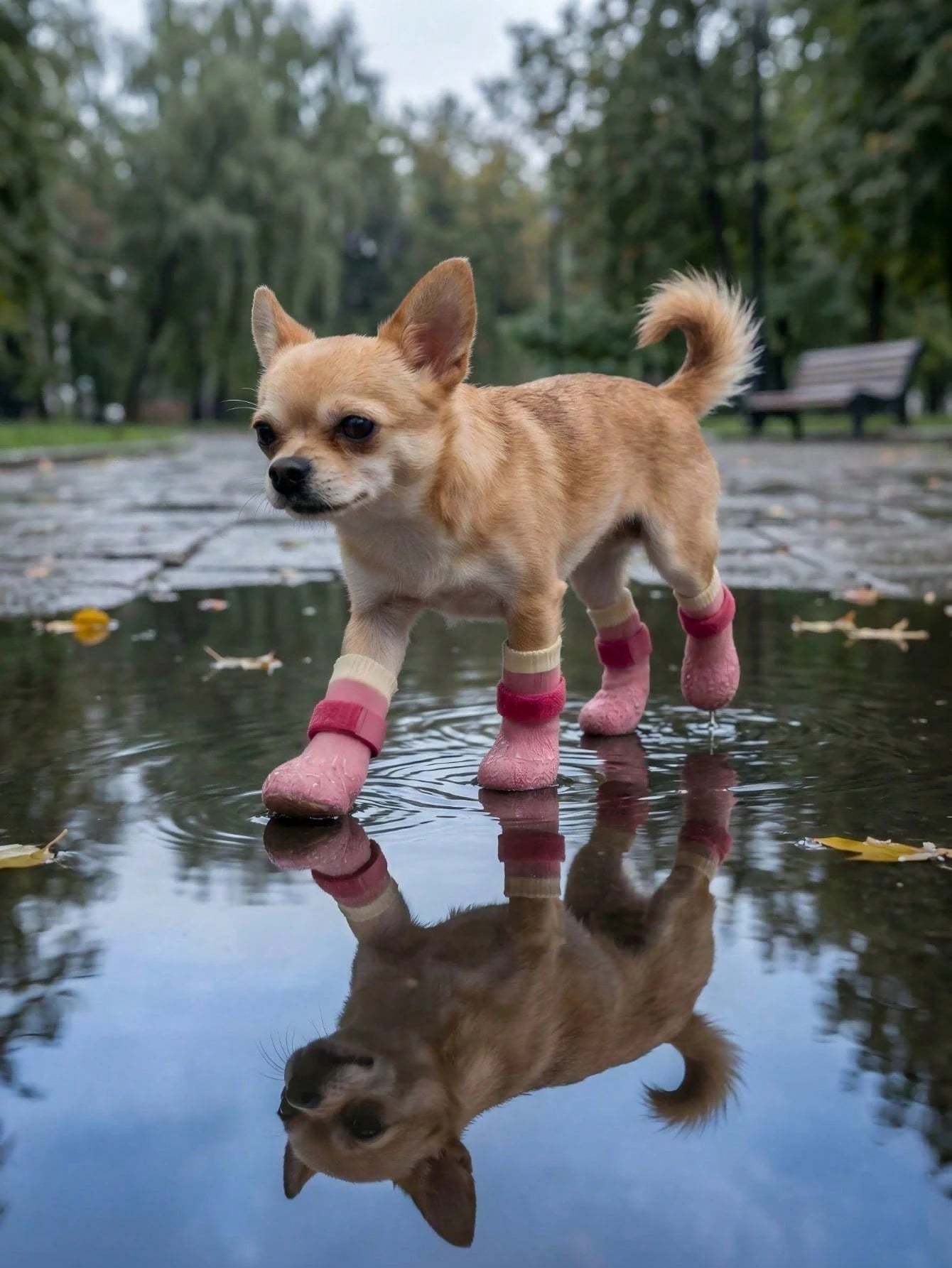Dog Rain Boots – Waterproof Non-Slip Paw Protection Shoes | 2 Pairs