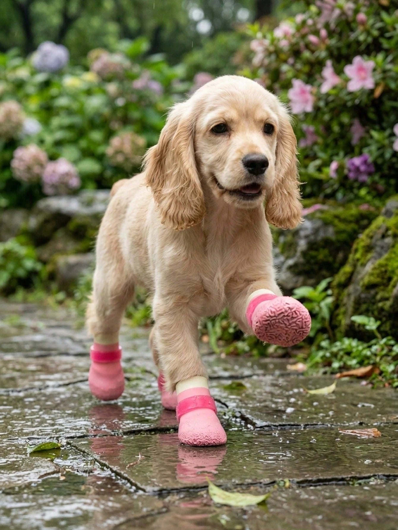 Dog Rain Boots – Waterproof Non-Slip Paw Protection Shoes | 2 Pairs