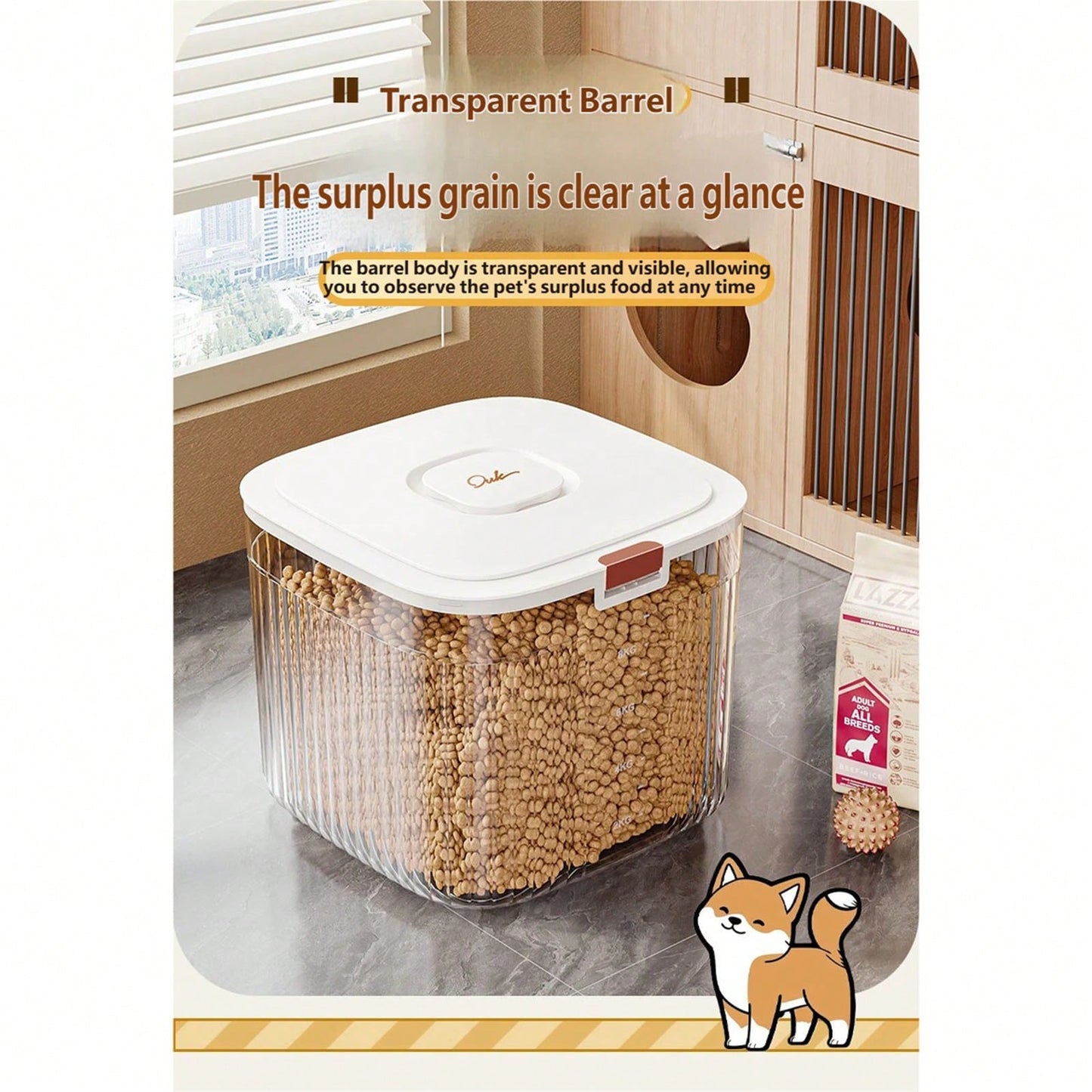 Pet Food Storage Container – Airtight Dry Food & Treats Container