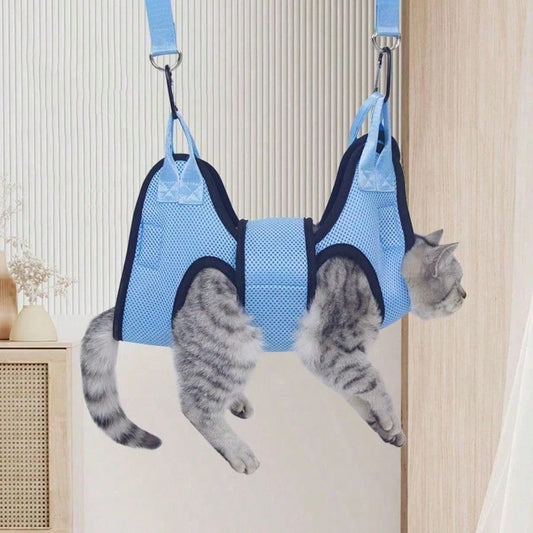 Pet Grooming Hammock with Nail Clippers | Grooming Sling for Dogs & Cats