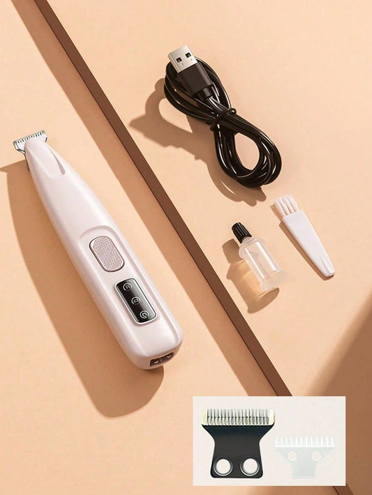 USB Rechargeable LED Pet Paw Trimmer for Dogs & Cats | Low Noise Grooming Clipper