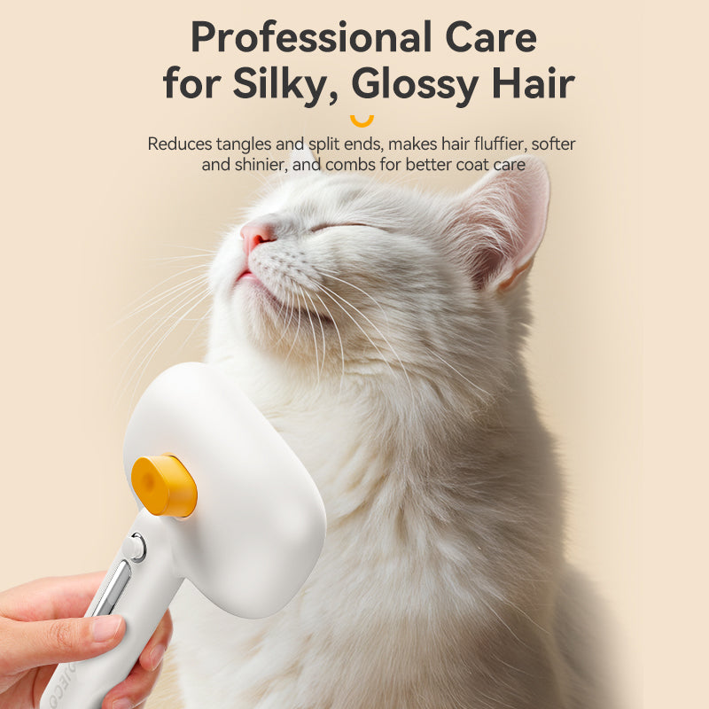 ROJECO Electric Steam Pet Brush with Water Spray for Dogs & Cats