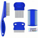 4-Pack Flea & Grooming Comb Set | Stainless Steel Dog & Cat Combs
