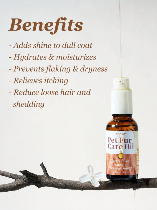 Pet Hair Care Oil for Dogs & Cats | Detangling Leave-In Conditioner (30ml)