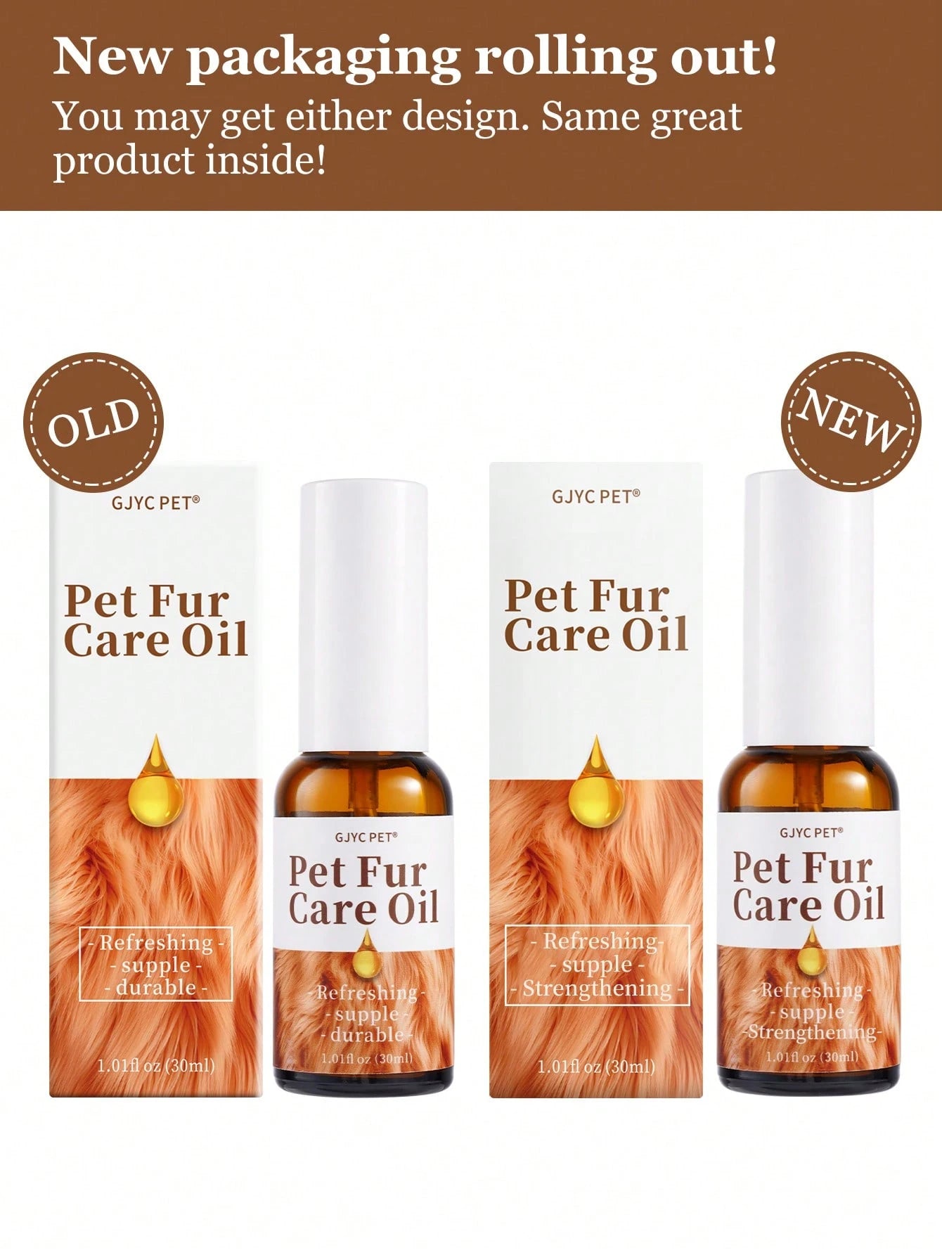 Pet Hair Care Oil for Dogs & Cats | Detangling Leave-In Conditioner (30ml)