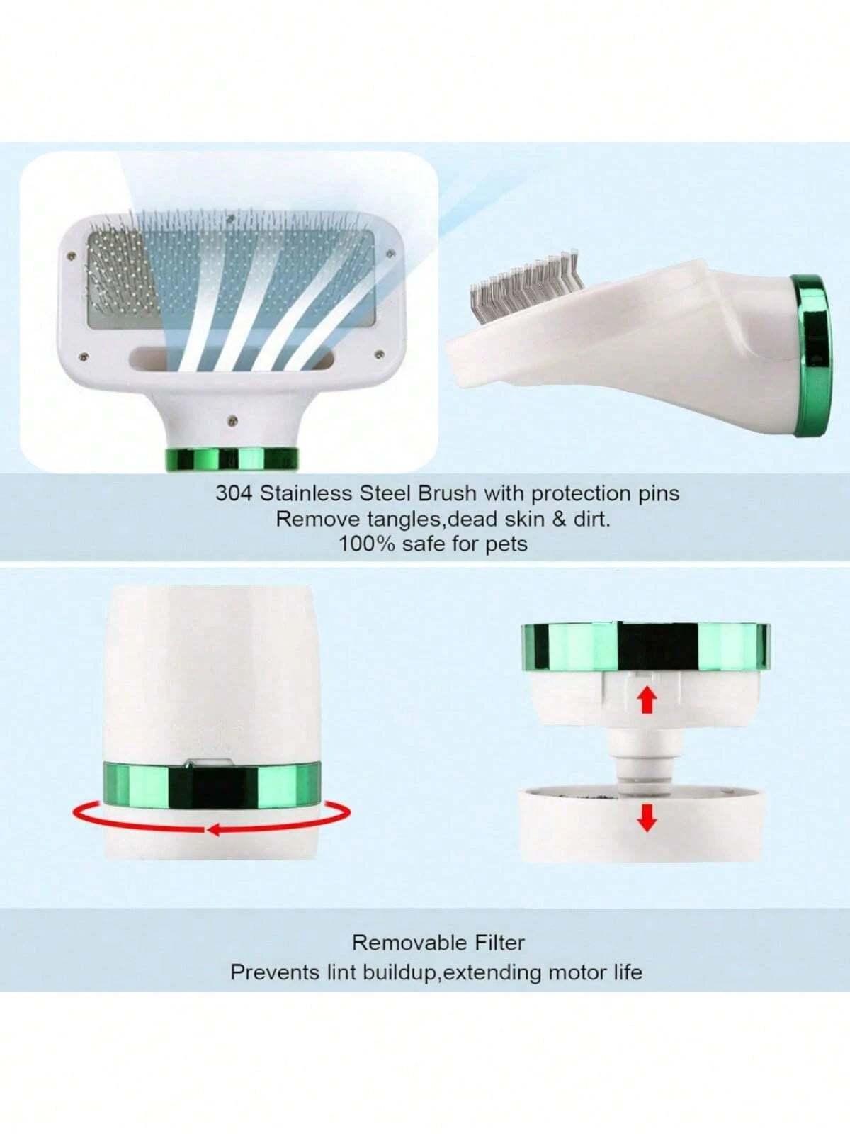 2-in-1 Pet Dryer & Grooming Brush for Dogs & Cats
