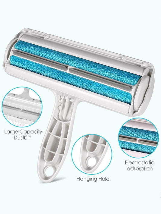 Self-Cleaning Pet Hair Remover Roller | Reusable Fur Lint Roller for Furniture & Clothes