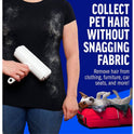 Self-Cleaning Pet Hair Remover Roller | Reusable Fur Lint Roller for Furniture & Clothes