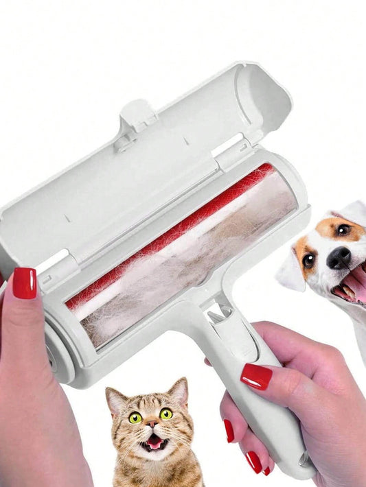 Self-Cleaning Pet Hair Remover Roller | Reusable Fur Lint Roller for Furniture & Clothes