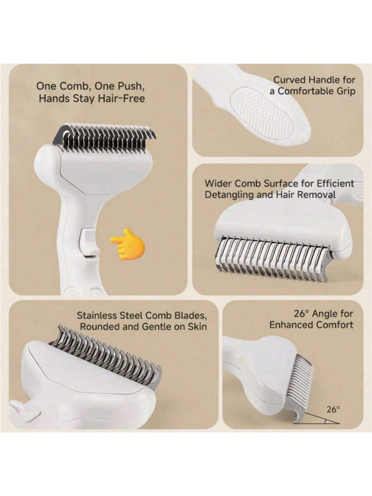 Pet Detangling Comb – Grooming & Massage Brush for Dogs & Cats