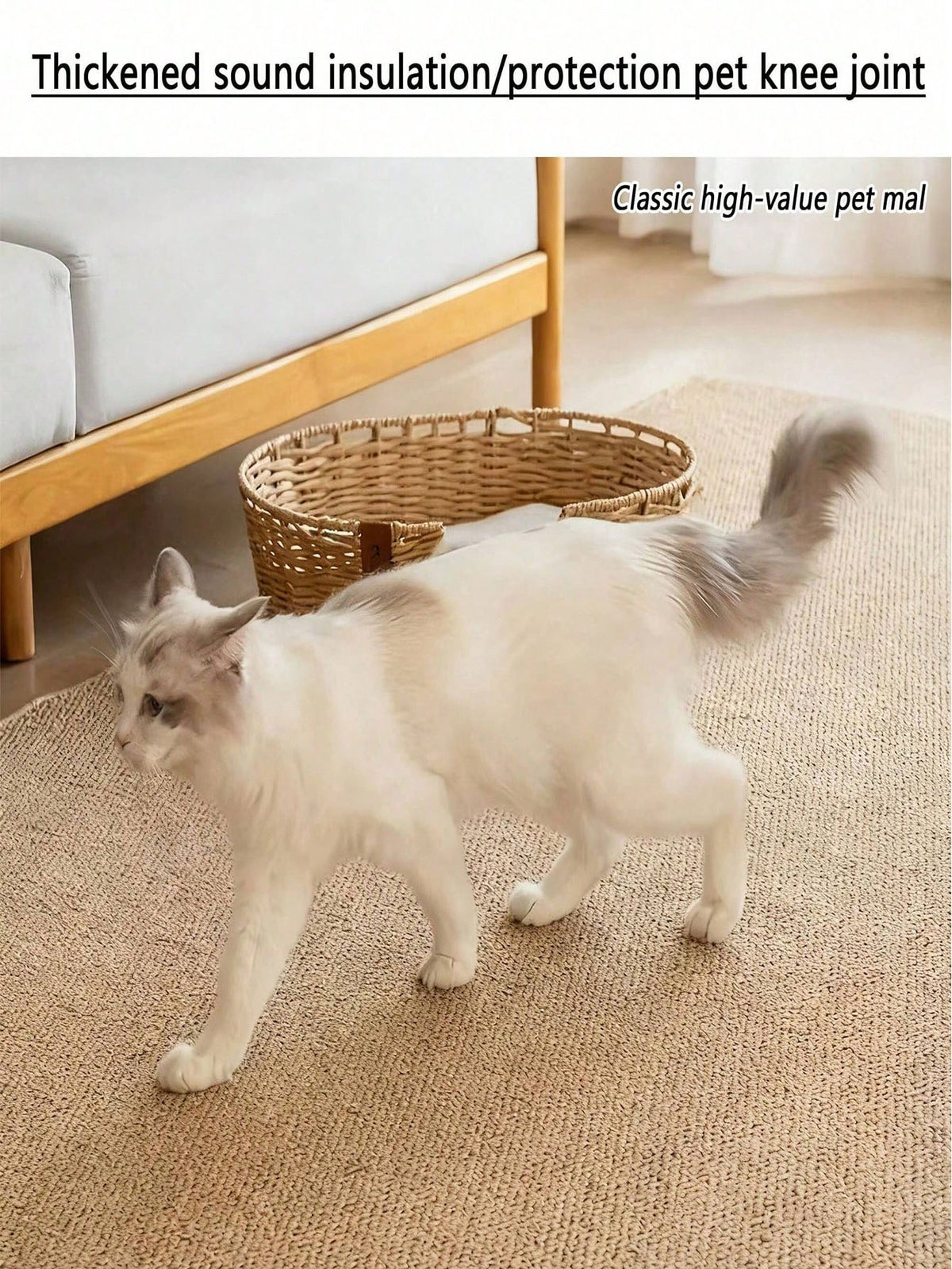 Cat Scratching Mat – Sisal-Like Floor Scratcher Pad with Non-Slip Backing