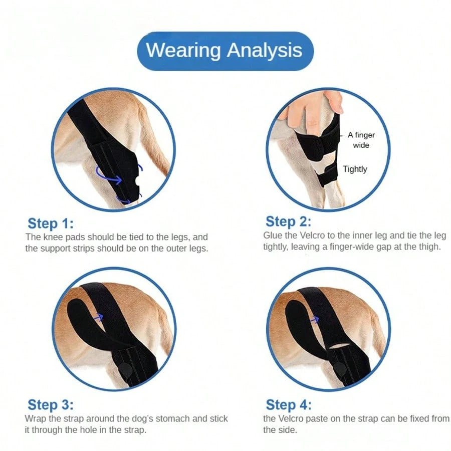 Adjustable Dog Knee Brace – Rear Leg Support for Large Dogs