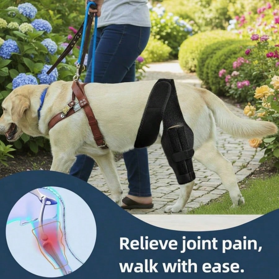 Adjustable Dog Knee Brace – Rear Leg Support for Large Dogs