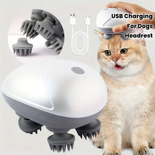 Electric Pet Massage Tool | USB Rechargeable Dog & Cat Massager