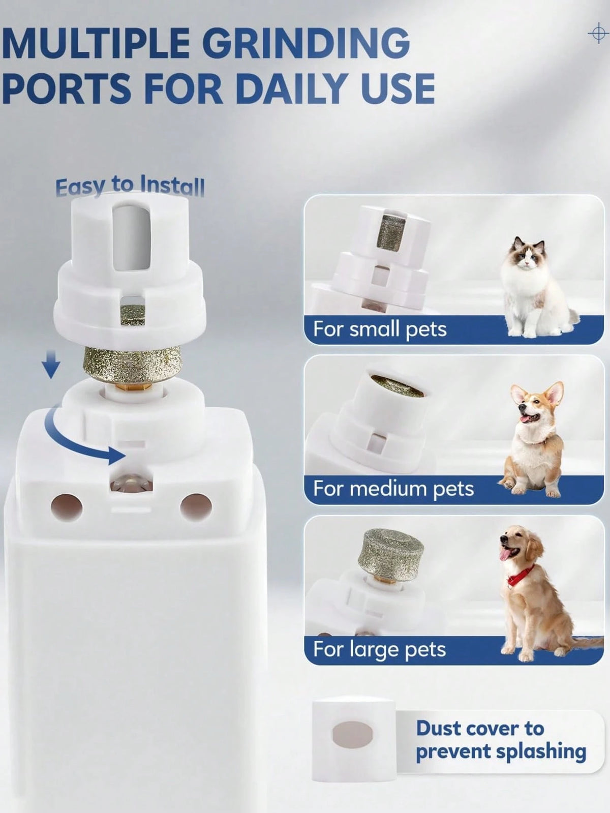 Electric Pet Nail Grinder with LED Light – 4-Speed Rechargeable Nail Trimmer for Dogs & Cats