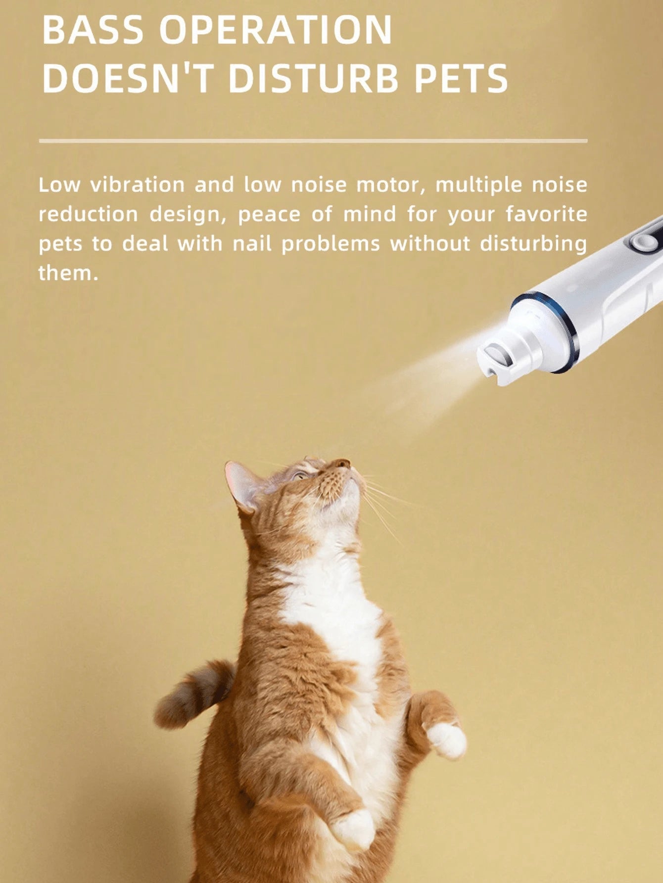 PETSIN Pet Nail Grinder – USB Rechargeable Dog & Cat Nail Trimmer