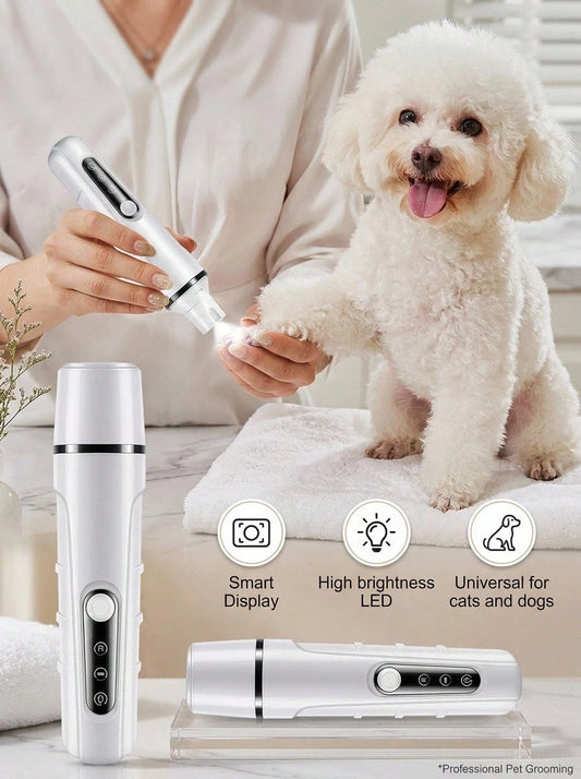 PETSIN Pet Nail Grinder – USB Rechargeable Dog & Cat Nail Trimmer