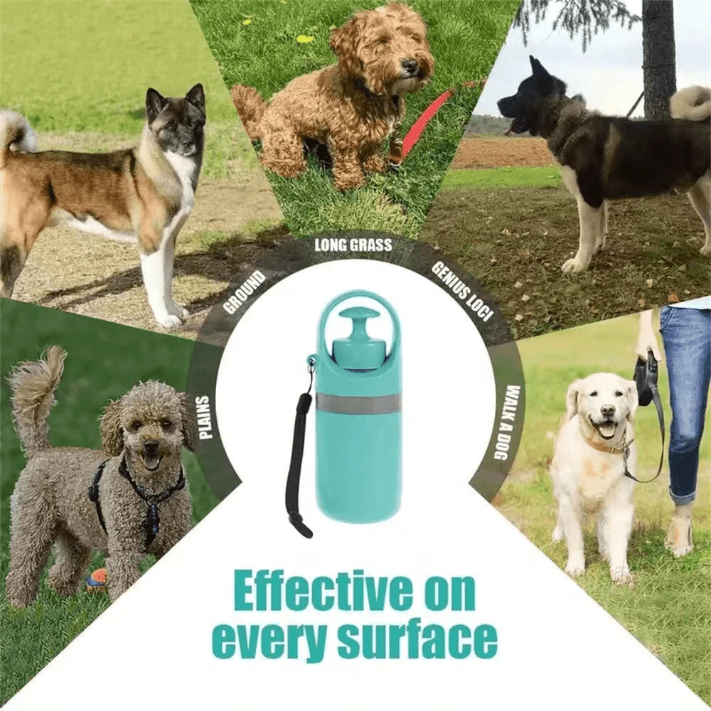 Portable Dog Poop Scooper with Bag Dispenser | Teal