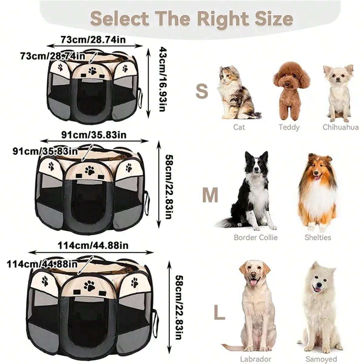 Octagon Pet Fence – Portable Pet Tent & Cage for Cats & Dogs