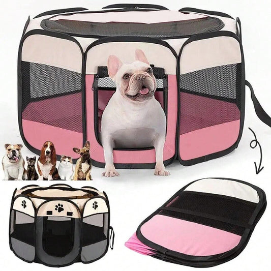 Octagon Pet Fence – Portable Pet Tent & Cage for Cats & Dogs