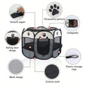 Octagon Pet Fence – Portable Pet Tent & Cage for Cats & Dogs