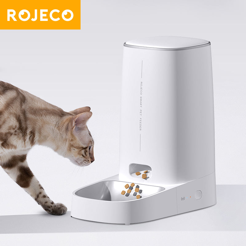 ROJECO 4L WiFi Automatic Pet Feeder | Smart Pet Food Dispenser