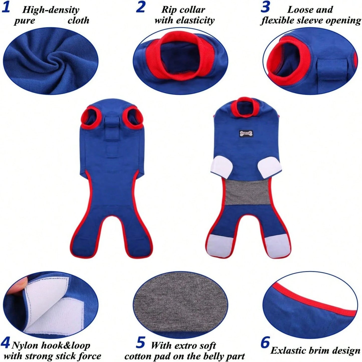 Post-Surgery Dog Recovery Suit | Soft Medical Recovery Shirt for Dogs & Cats
