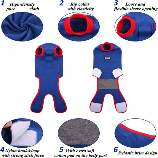 Post-Surgery Dog Recovery Suit | Soft Medical Recovery Shirt for Dogs & Cats