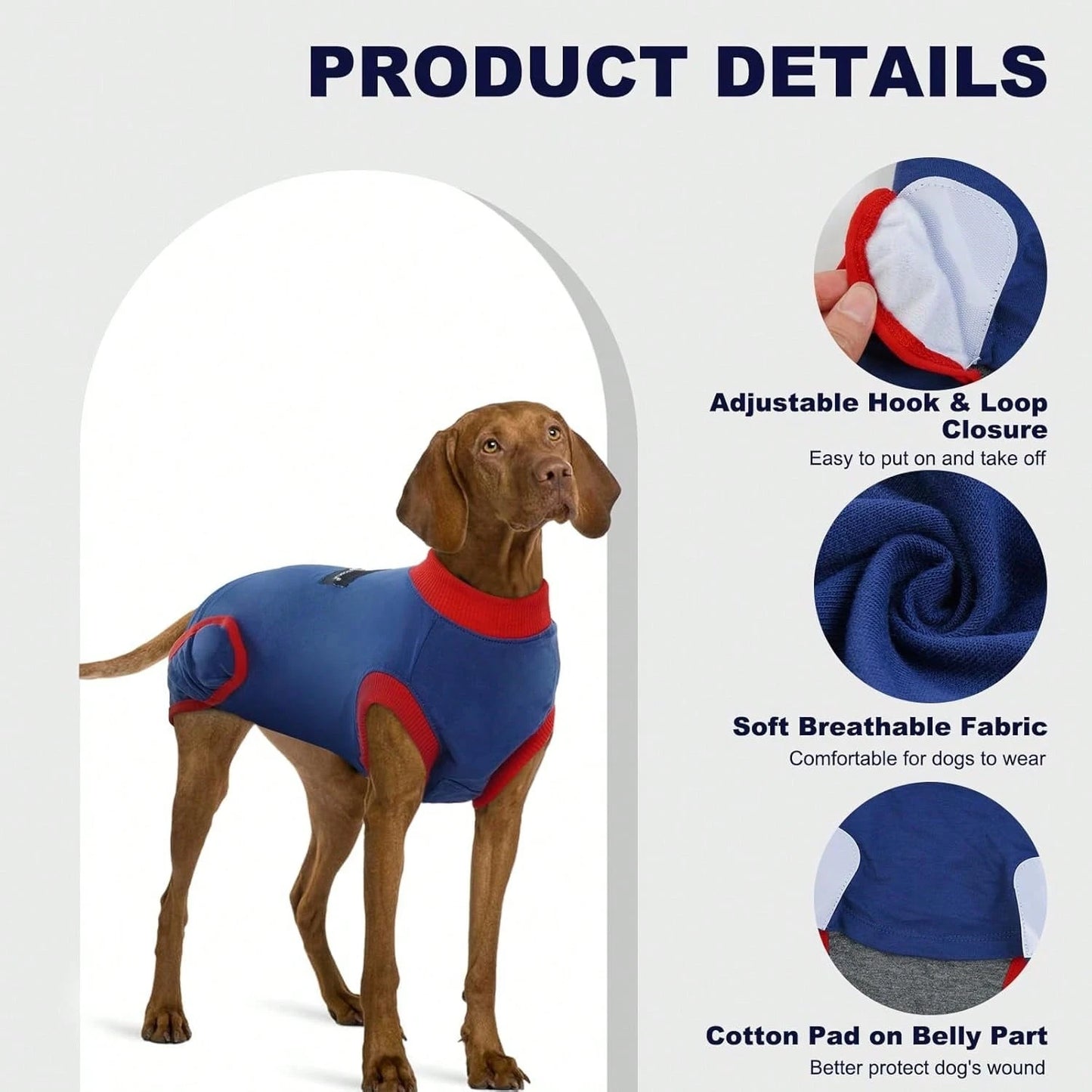 Post-Surgery Dog Recovery Suit | Soft Medical Recovery Shirt for Dogs & Cats