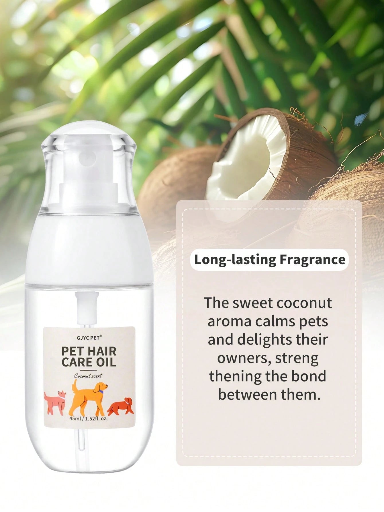 Coconut Pet Detangling Spray for Dogs & Cats | Leave-In Coat Spray
