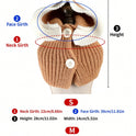Knitted Pet Hat with Ruffled Edge – Coffee